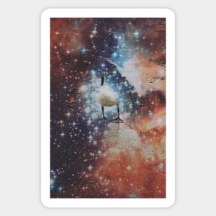 Galaxy duck pattern for astronaut duck lovers Sticker